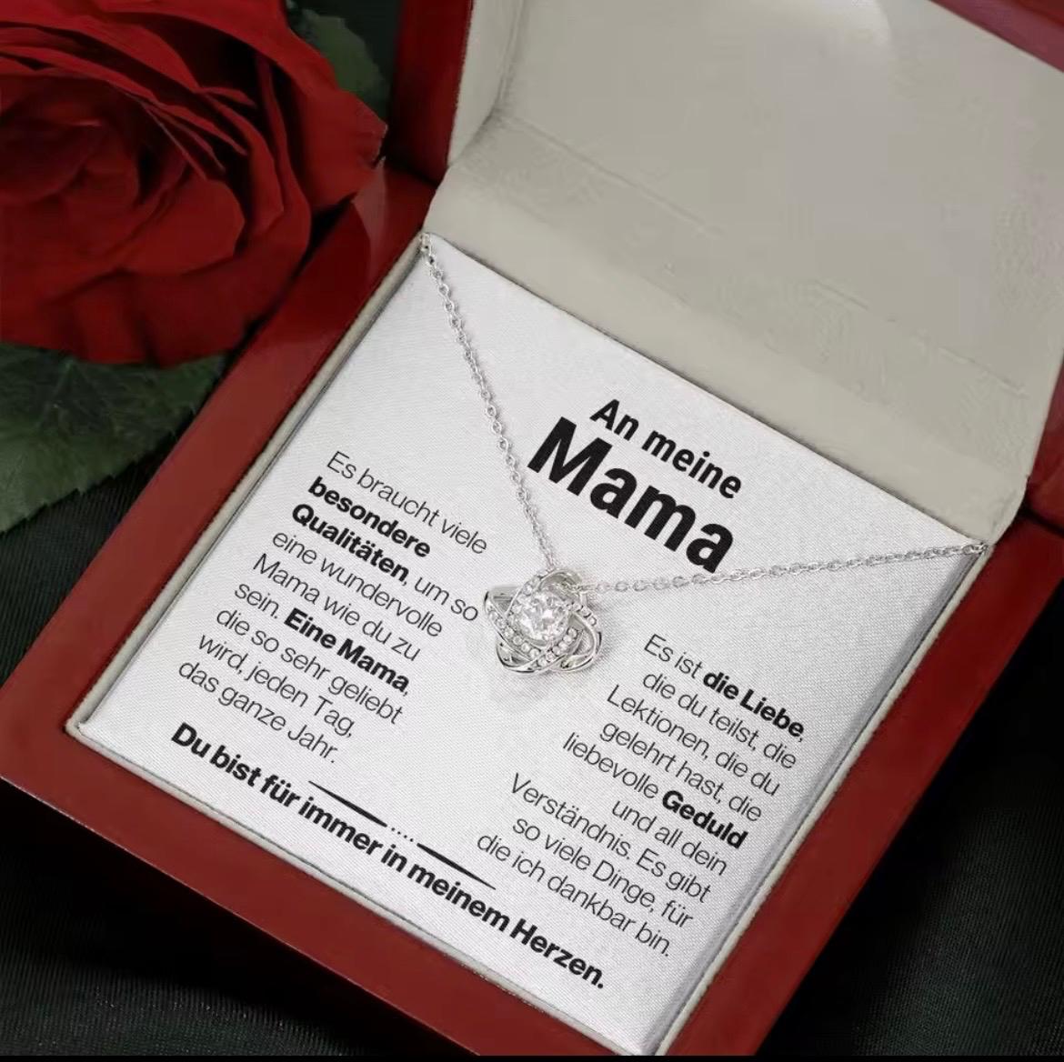 Kette für Mama im Mahagoni-Lichterkästchen